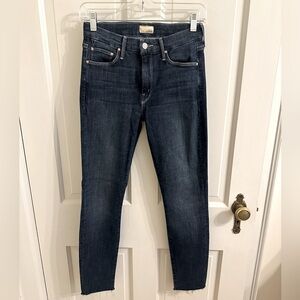 MOTHER Denim Looker Ankle Fray Jeans in Girlfriend Wash - Size 26